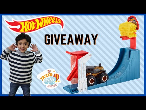 HOT WHEELS MONSTER TRUCK GIVEAWAY VIDEO FOR KIDS | Unboxing | Review | Jazib Toys Giveaway