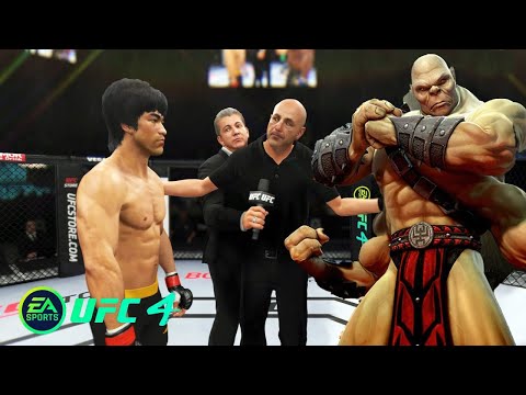 🔥 Bruce Lee vs Goro Mortal Kombat (EA Sports UFC 4)