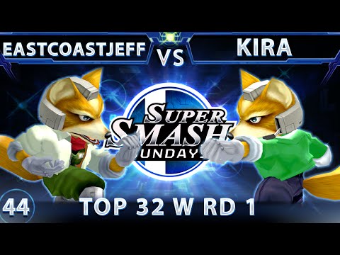 SSS 44 - EastCoastJeff (Fox/Falco) Vs. SSBM-T Kira (Fox) SSBM Top 32 Winners Round 1 - Smash Melee