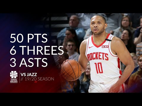 Eric Gordon 50 pts 6 threes 3 asts vs Jazz 19/20 season