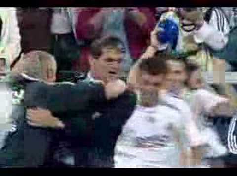 Real Madrid champion 06/07- Marcelo throwed water at Capello
