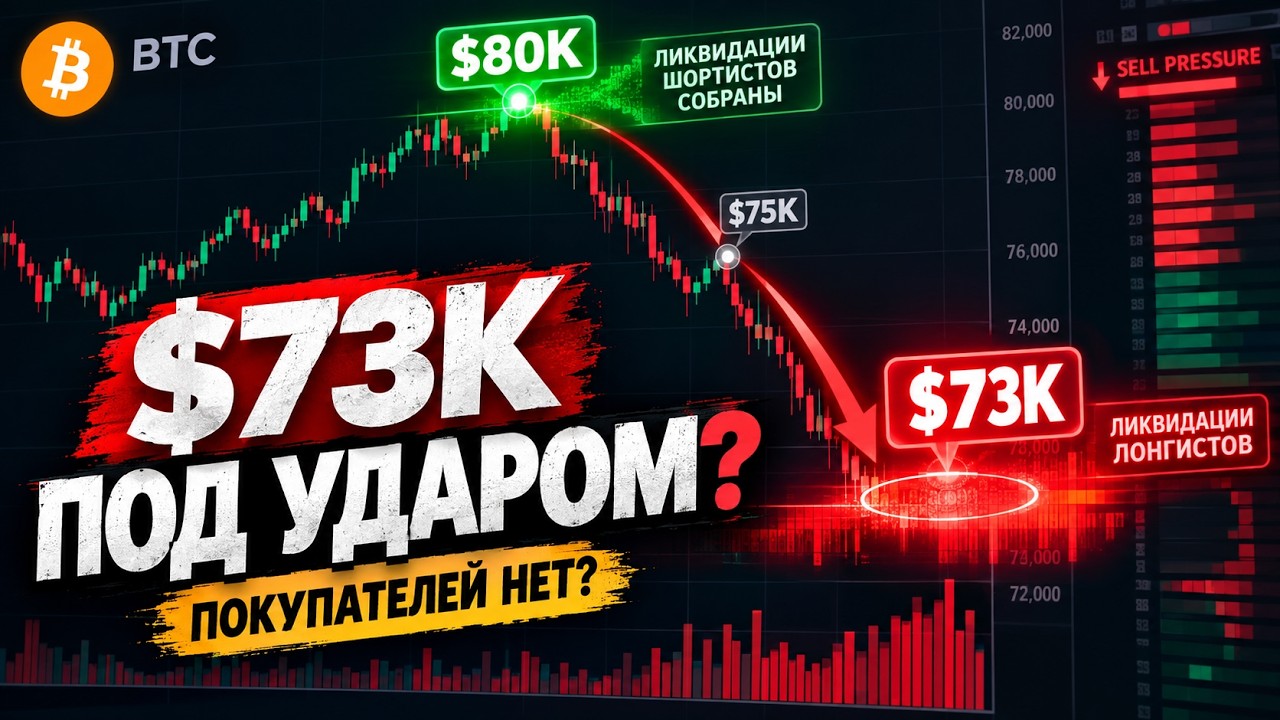 Биткоин ИДЁТ ПО ПЛАНУ! $80K → $75K — Теперь Под Угрозой $73K