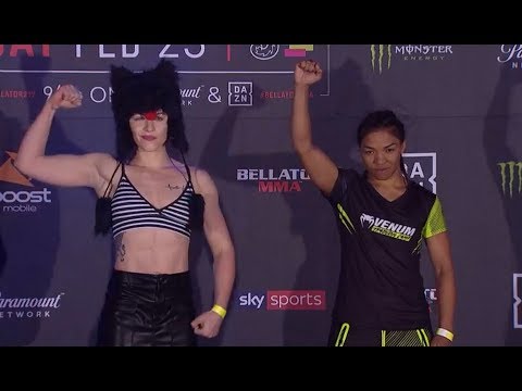 Olga Rubin vs. Iony Razafiarison - Weigh-in Face-Off - (Bellator 217: Gallagher vs. Graham) /r/WMMA