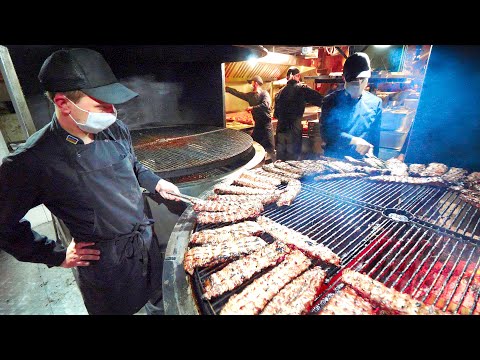 Insane UKRAINIAN BBQ - Endless PORK RIBS at Rebernia Restaurant | Lviv, Ukraine