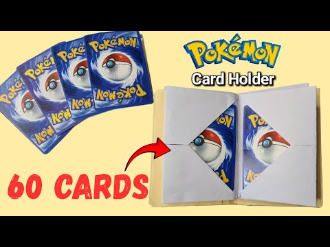 DIY Paper Pokémon Card Holder🔥 | Easy & Fun Craft for Your Collection! #pokemon #pokemoncards