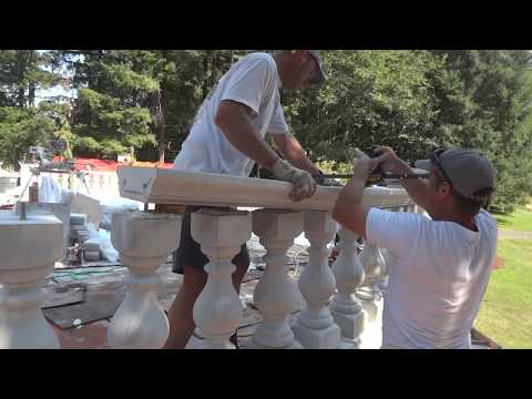 Installing a precast balustrade