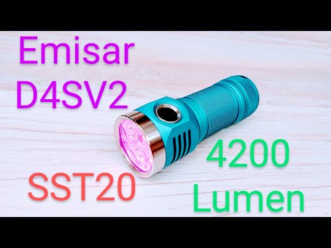 Emisar D4SV2 Led Taschenlampe Flashlight Aux Leds Anduril UI Test Review keine Olight Sofirn