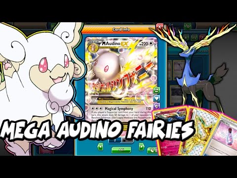 PTCGO Mega Audino EX Fairy Deck! Healing your Audino with Xerneas!(Pokemon TCG Online)