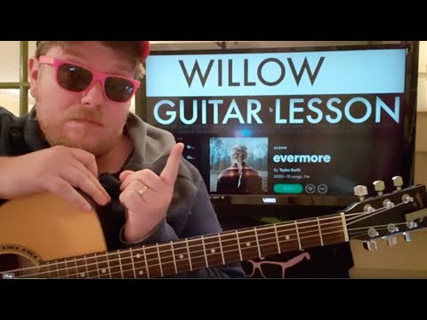 How To Play willow guitar Taylor Swift // easy guitar tutorial beginner easy chords