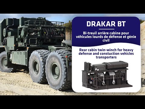 Bi-treuil arrière cabine pour dépannage et sauvetage lourd des engins, des chars - DRAKAR BT_4
