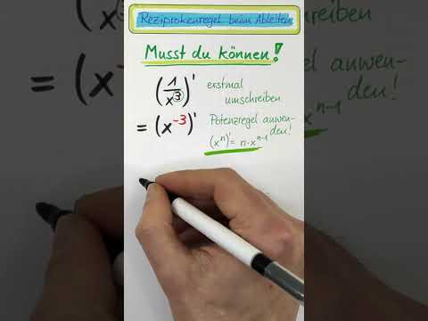 x hoch n im Nenner: Ableiten mit der Reziprokenregel / Kehrwertregel der Differentialrechnung