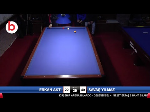 ERKAN AKTI & SAVAŞ YILMAZ Bilardo Maçı - 4. NEŞET ERTAŞ TURNUVASI-YARI FİNAL