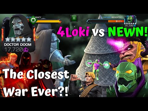 AW 4Loki vs Newn! Closest War Ever?! Boss! Deathless Streak! - Marvel Contest of Champions