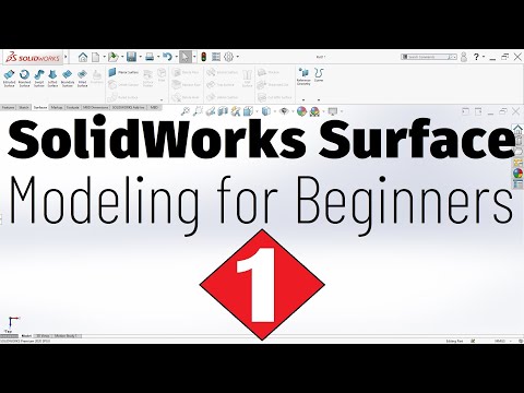 SolidWorks Surface Modeling Basics Tutorial for Beginners - 1