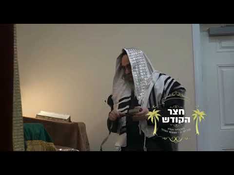Satmar Rebbe R' Aharon Putting On Tallis And Tefillin In Bethlehem,NH - Summar 5781