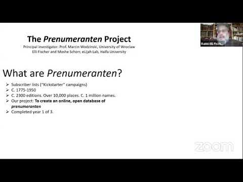 What Can We Learn from Prenumeranten Lists? with Rabbi Dr. Elli Fischer