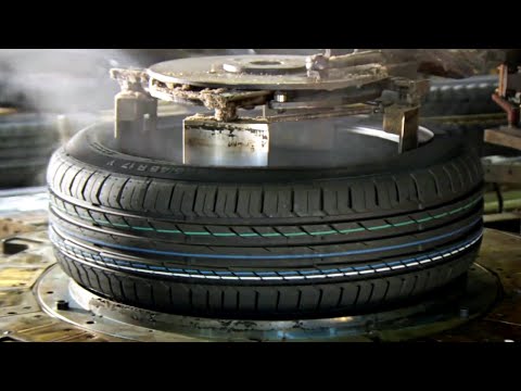 HOW CAR TIRES ARE MADE FROM RUBBER | TIRE FACTORY