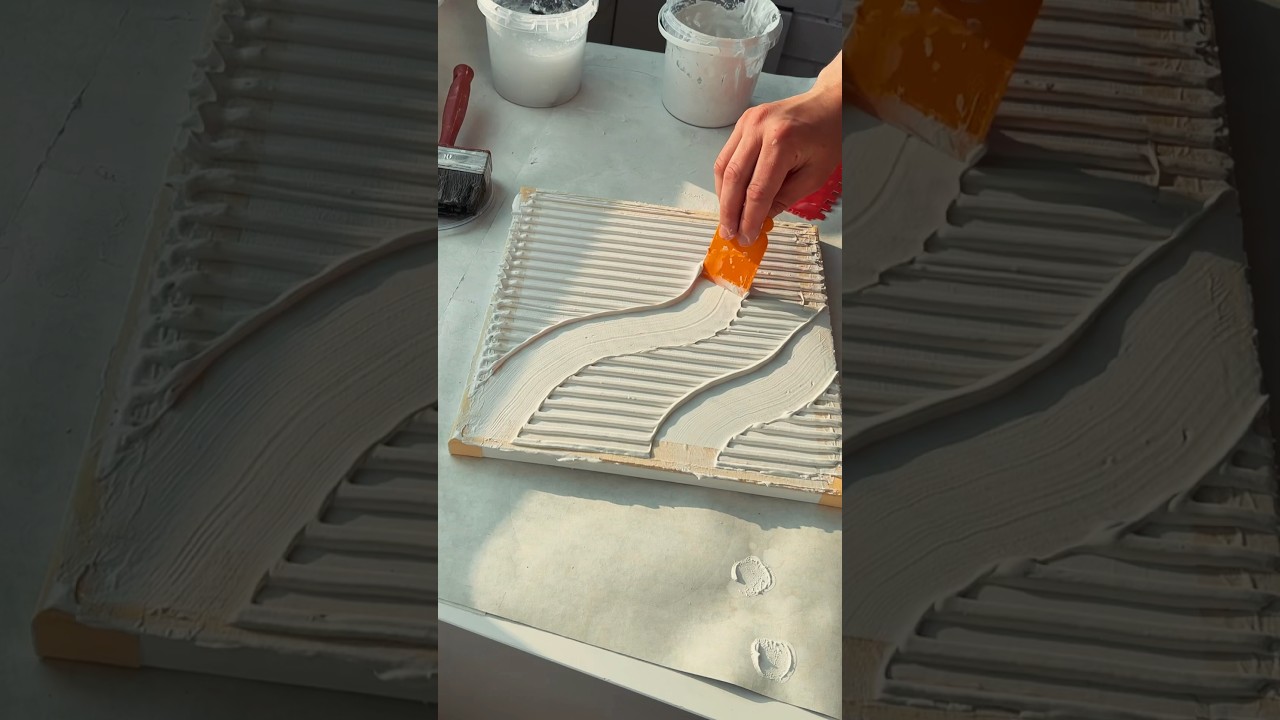 Creating textured canvas art.