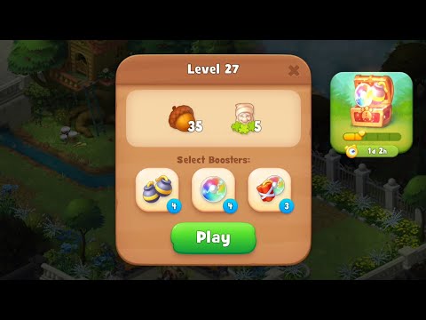 Gardenscapes Level 27 no boosters | F2P (ANDROID, IOS) 4K