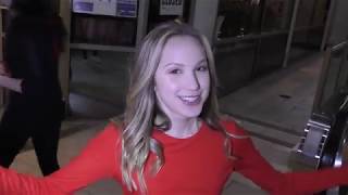 Brady Reiter and Meg Donnelly talk about lazer tag outside Ultrazone Laser Tag in Sherman Oaks video