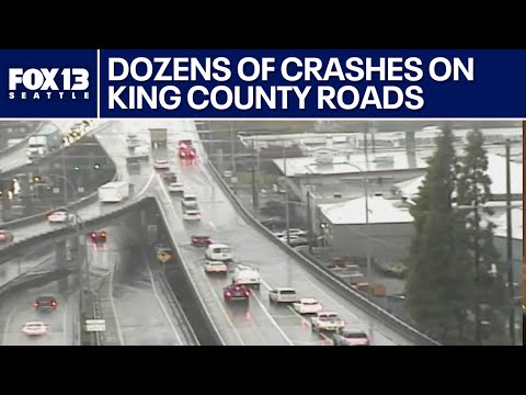 WSP responds to dozens of crashes in King County as rain slams Seattle roads