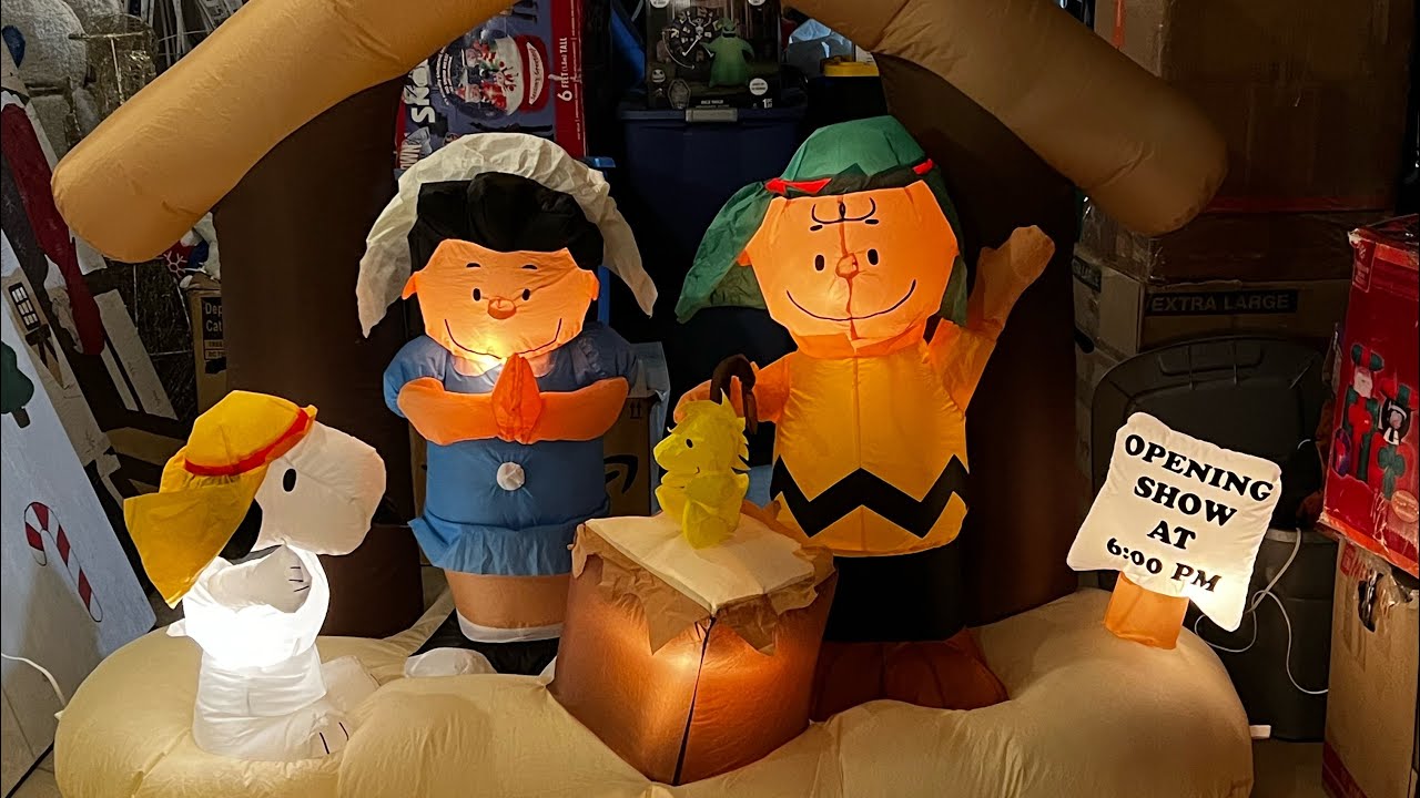 Gemmy inflatable Peanuts nativity scene