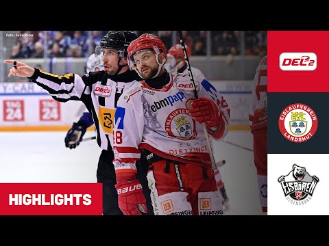 DEL2: EV Landshut vs. Eisbären Regensburg I Highlights