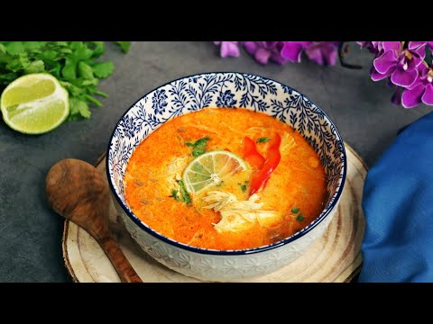 MY HUSBAND'S FAVORITE SOUP - QUICK CHICKEN NOODLE SOUP - EASY AND HEALTHY - THAI SOUP