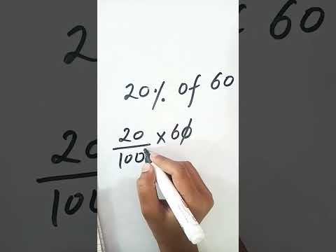 🔥How to find 20% of 60 ....# shorts ...# Viral🔥