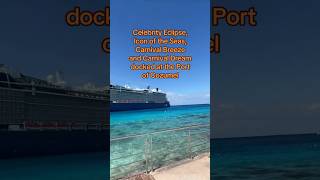 RC Icon, Carnival Breeze and Carnival Dream and Celebrity Eclipse Docked in Cozumel