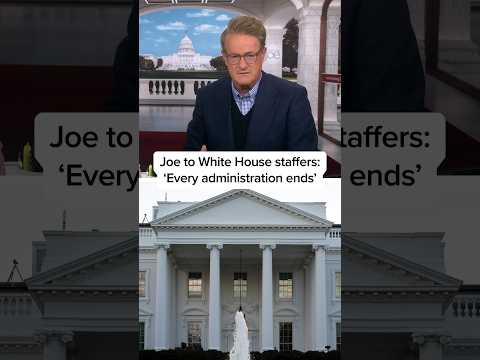 Joe to White House staffers: ‘Every administration ends’