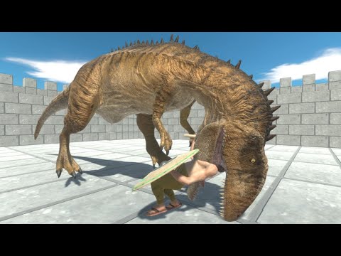 NEW DINOSAUR Carcharodontosaurus vs ALL UNITS in Mountain Castle Animal Revolt Battle Simulator
