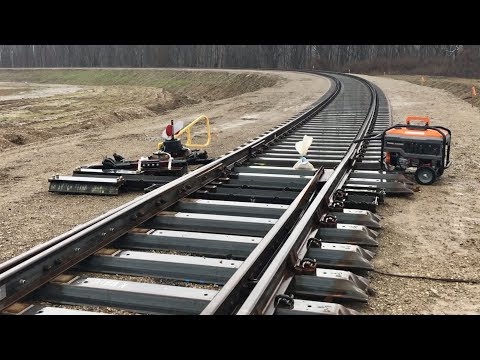 New Railroad Spur Installation!  New Crossing, Derail & Switch!  Steel Cross Ties!!  IORY
