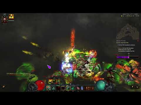 [Diablo 3] Season 29 GR 143 Necromancer Bone Spear solo rank 1 world