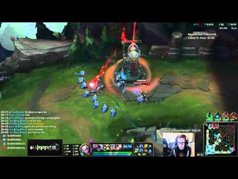 Bjergsen duo Trick2g - Diana vs Viktor Mid - League of Legends