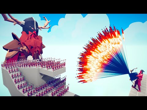 100x VIKING and GIANT VIKING Vs 2X EVERY GODS - Totally Accurate Battle Simulator TABS