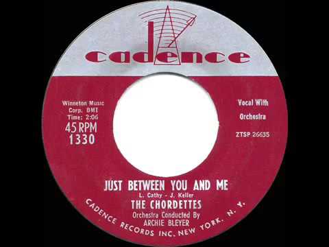 1957 HITS ARCHIVE  Just Between You And Me   Chordettes