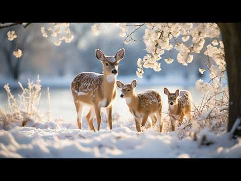 Beautiful Relaxing Hymns, Peaceful piano Music, "February Winter Woods" in 4k by Tim Janis