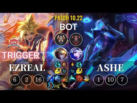 APK Trigger Ezreal vs Ashe Bot - KR Patch 10.22