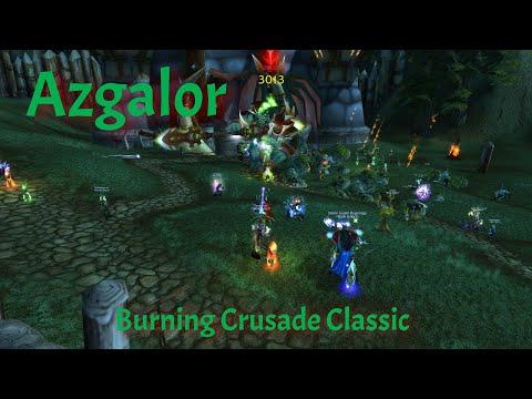 Azgalor--Battle for Mount Hyjal--Warlock Gameplay--Burning Crusade Classic