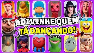 ADIVINHE QUEM TÁ DANÇANDO!💃🎵 Bob Esponja, Pocoyo, Enaldinho, Gruzinho, Ay Mi Gatito Miau Miau