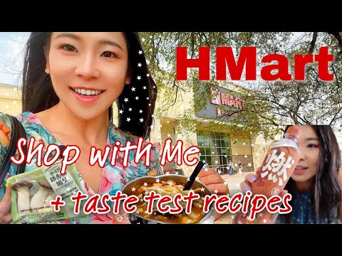 Compre comigo Hmart e padaria 85c + receita de comida asiática e teste de sabor!