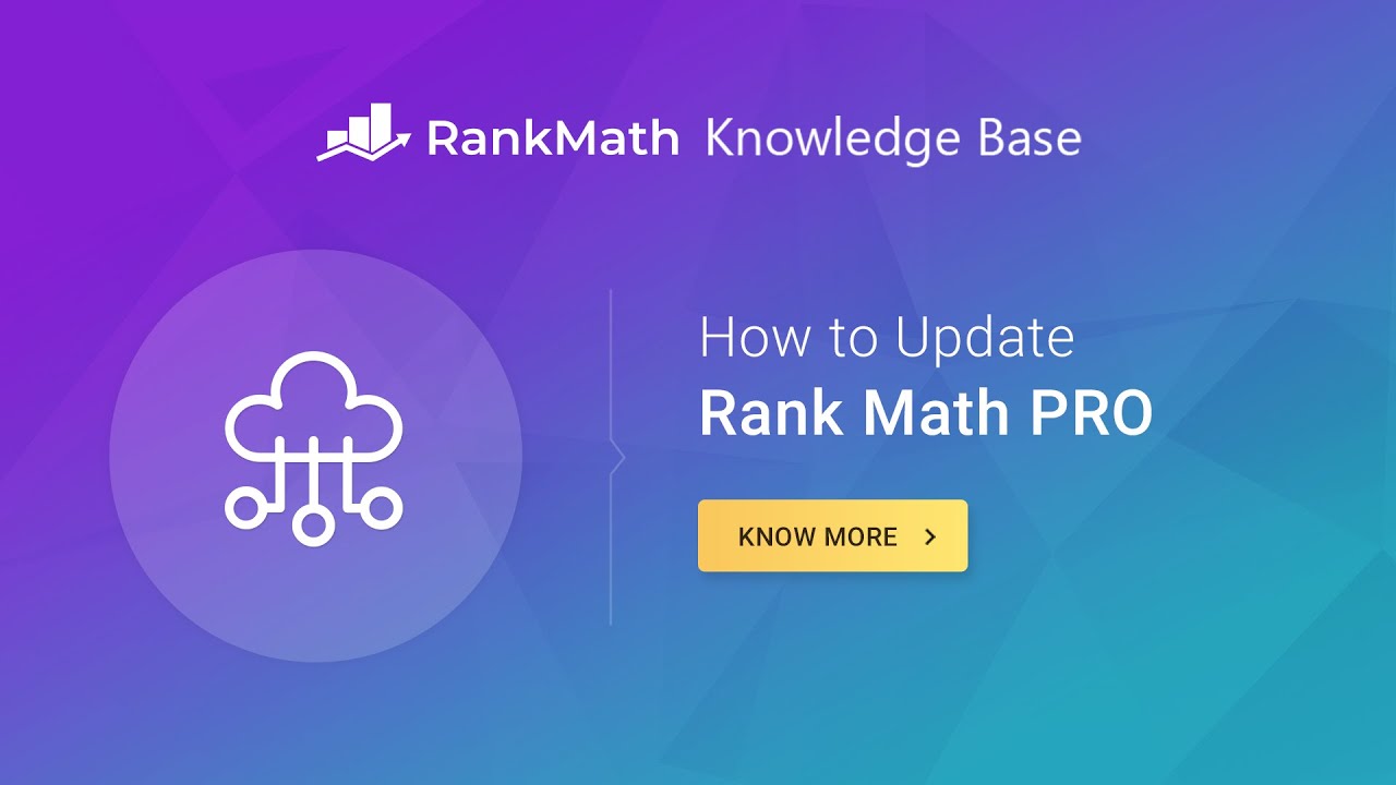 Come aggiornare Rank Math PRO