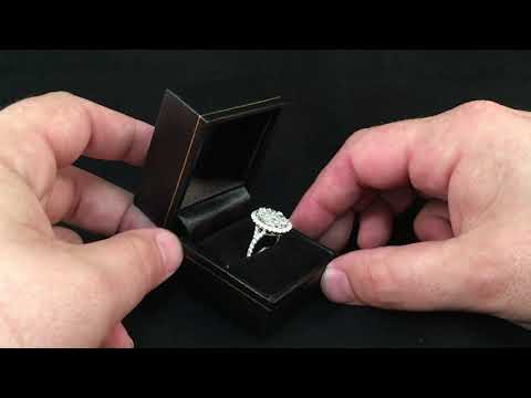 14K White Gold Cluster Oval Shaped Diamond Fashion Ring  | Joseph's Jewelry Store and Repair Stuart