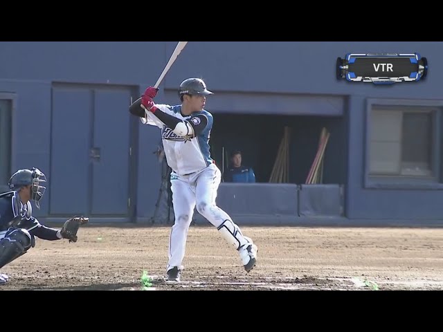【ファーム】衝撃の一発!! 高卒ルーキーのファイターズ・野村が先制ホームラン!! 2019/3/21 F-S(ファーム)