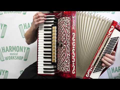 Full Size Horch DeLuxe Accordion 120 Bass, Original Concert Piano Accordion, made in Germany, New Straps and Soft Bag for Gift, 2719 image 16