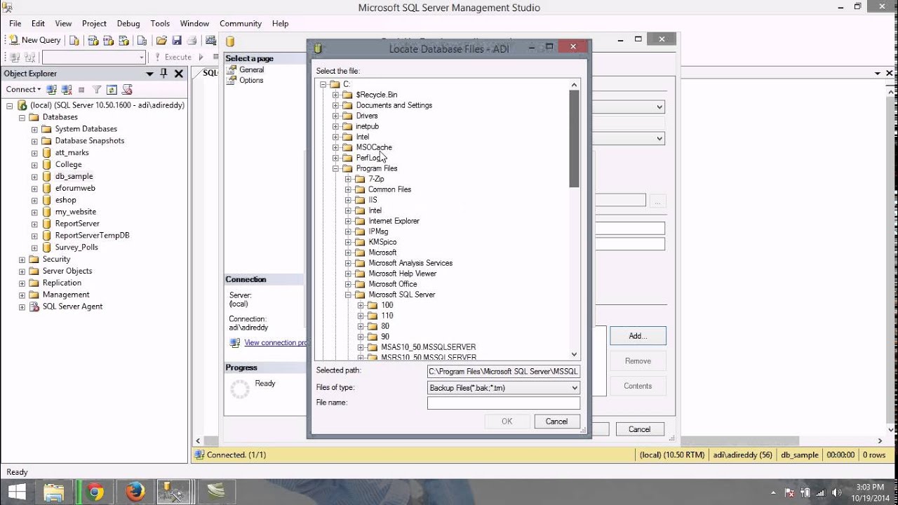 How to take a database backup from sql server 2008 r2