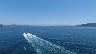 明石海峡大橋（播磨灘からの空撮）2019_06