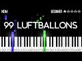 Nena - 99 Luftballons - EASY Piano Tutorial