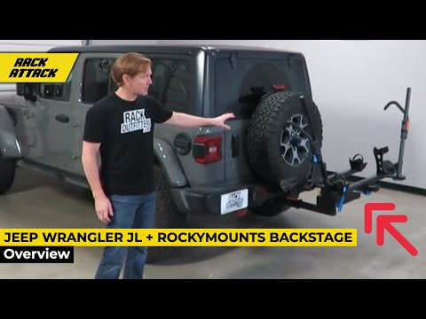 Jeep Wrangler JL with RockyMounts Backstage Bike Rack + Hitch Extension